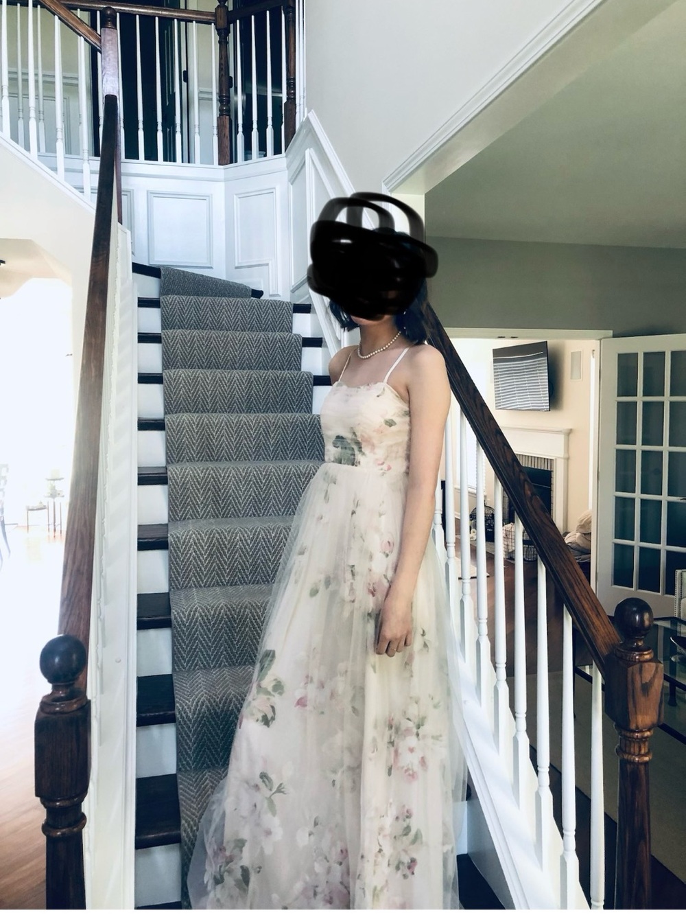 Ethereal Floral Maxi Dress with Spaghetti Straps
